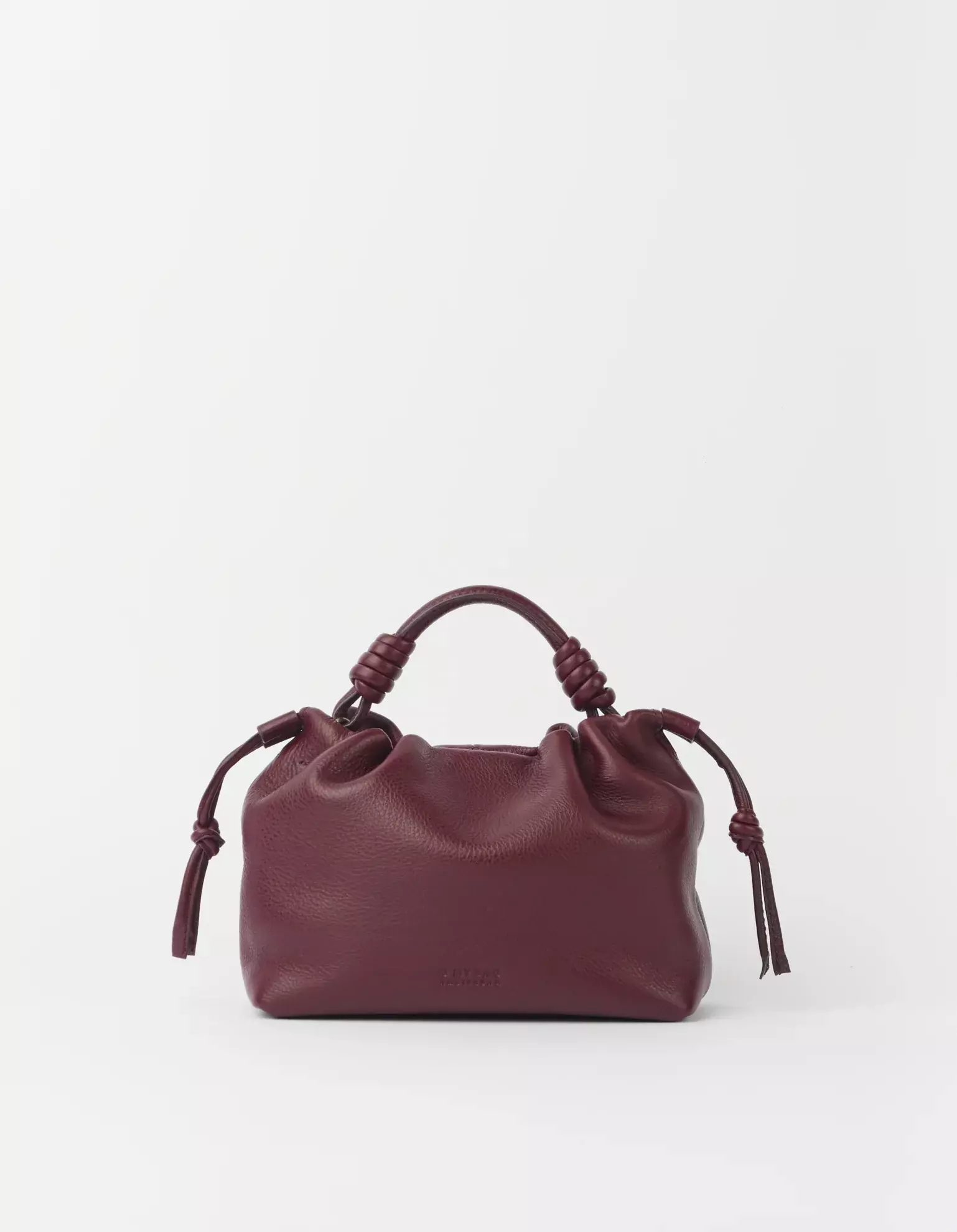 O MY BAG Kiki Mini Dark Cherry Soft Grain Ledertasche rot braun